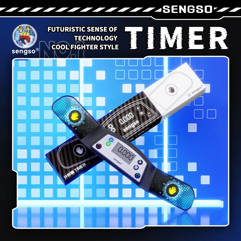 Sengso Speed Magic Cube Timer Machine จับเวลาการแข่งขันระดับมืออาชีพสําหรับการแข่งขัน Stack Speed Cu