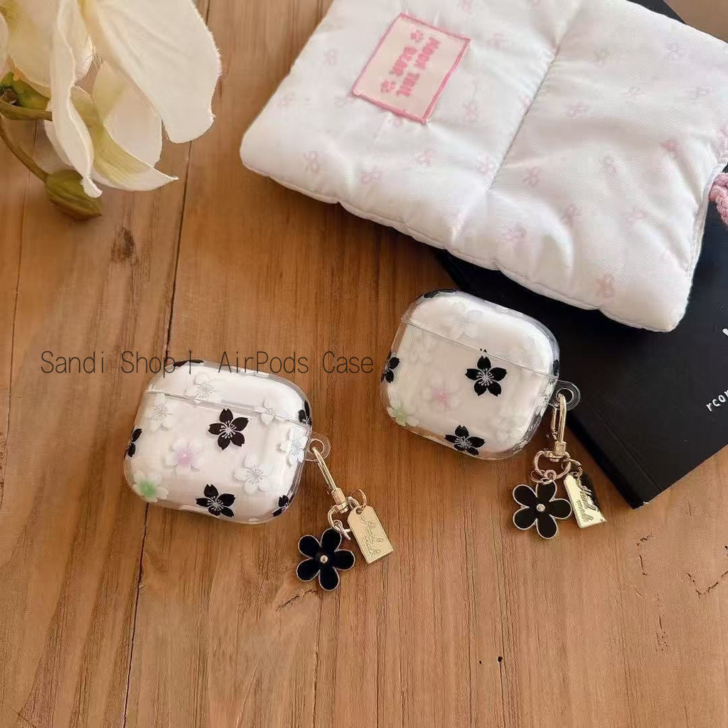 โปร่งใสglitterดอกไม้airpods 4 สําหรับAirPods 1/2/3/Pro/Pro2 กรณีTPU Soft Appleชุดหูฟังบลูทูธไร้สายAnti drop AirPods 3GenกรณีAirPods Pro2 กรณี ราคา ถูกที่สุด ดีลบีเคเค แกลเลอรีภาพที่ 2