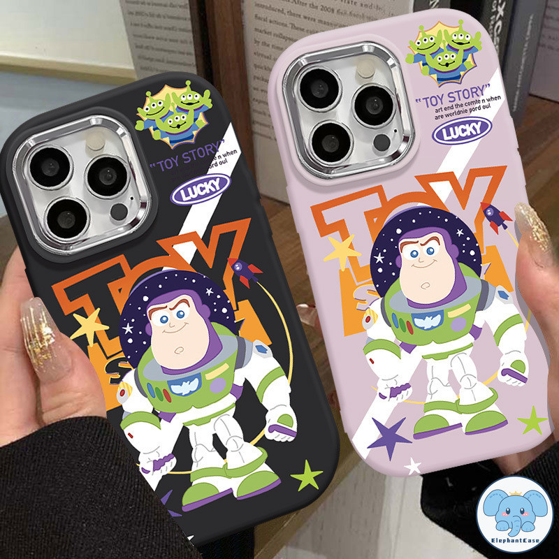คู่น่ารักของเล่น Story ดาว Bath Lightyear กรณีหรูหราคนต่างด้าว iPhone 11 15 13 XR 12 14 Pro Max 7 8 Plus X SE XS Max