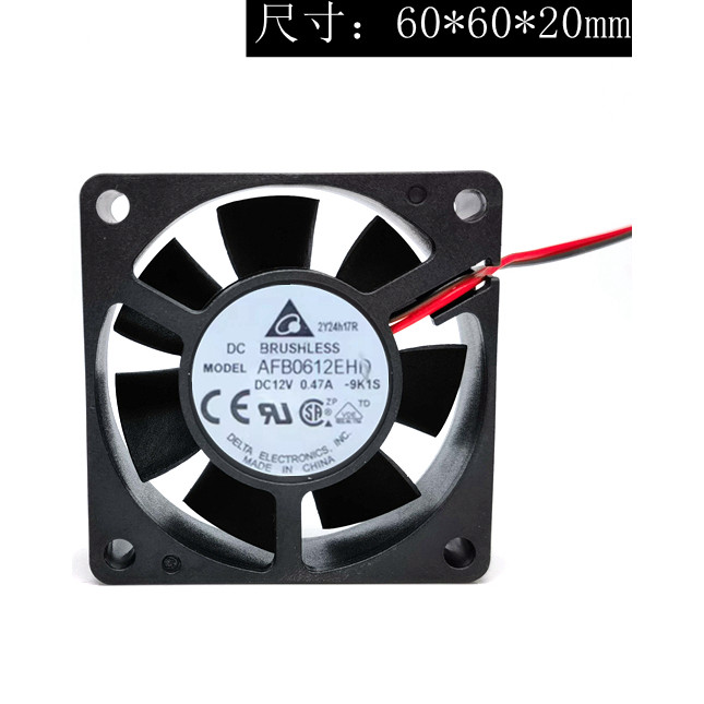 DELTA AFB0612EHD พัดลมระบายความร้อน 6020 6 cm12V 0.47A tta