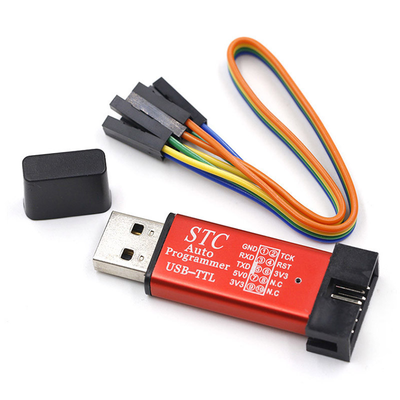 1PCS USB to TTL ดาวน์โหลดสาย Auto MCU STC 51 Microcontroller Downloader โปรแกรมเมอร์อัตโนมัติ/3.3V 5V Universal/Dual แรงดันไฟฟ้า