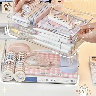Ohayo กล่องใส่ปากกาตั้งโต๊ะ ถาดอะคริลิคใส เหมาะสำหรับโอกาสต่…