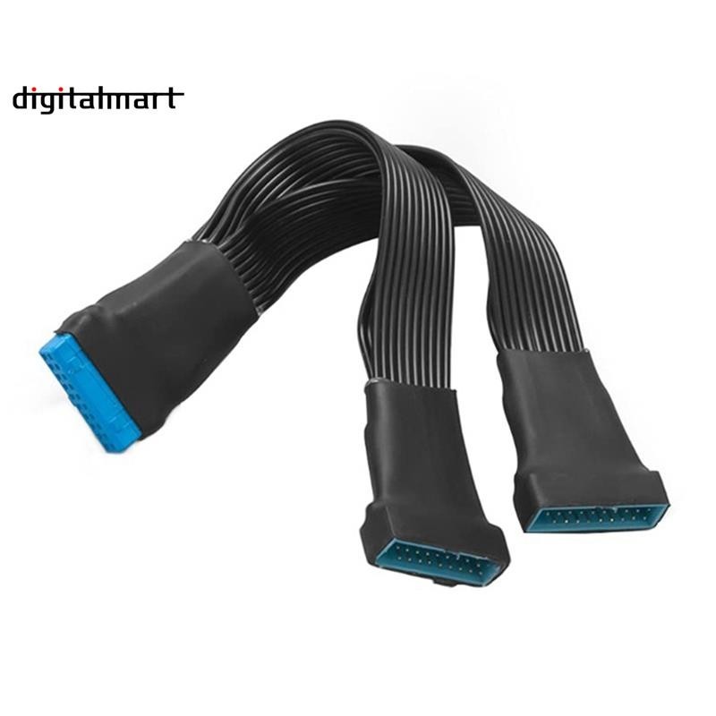 [digitalmart] สายเคเบิลต่อขยายเมนบอร์ด USB 3.0 19Pin 1to2 19Pin 20Pin 15 ซม.