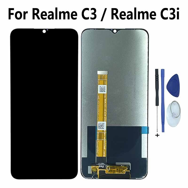 ชุดประกอบหน้าจอสัมผัสดิจิทัล LCD สําหรับ Realme C3i RMX2020 RMX2027 Realme C3 RMX2027 RMX2020 RMX2021