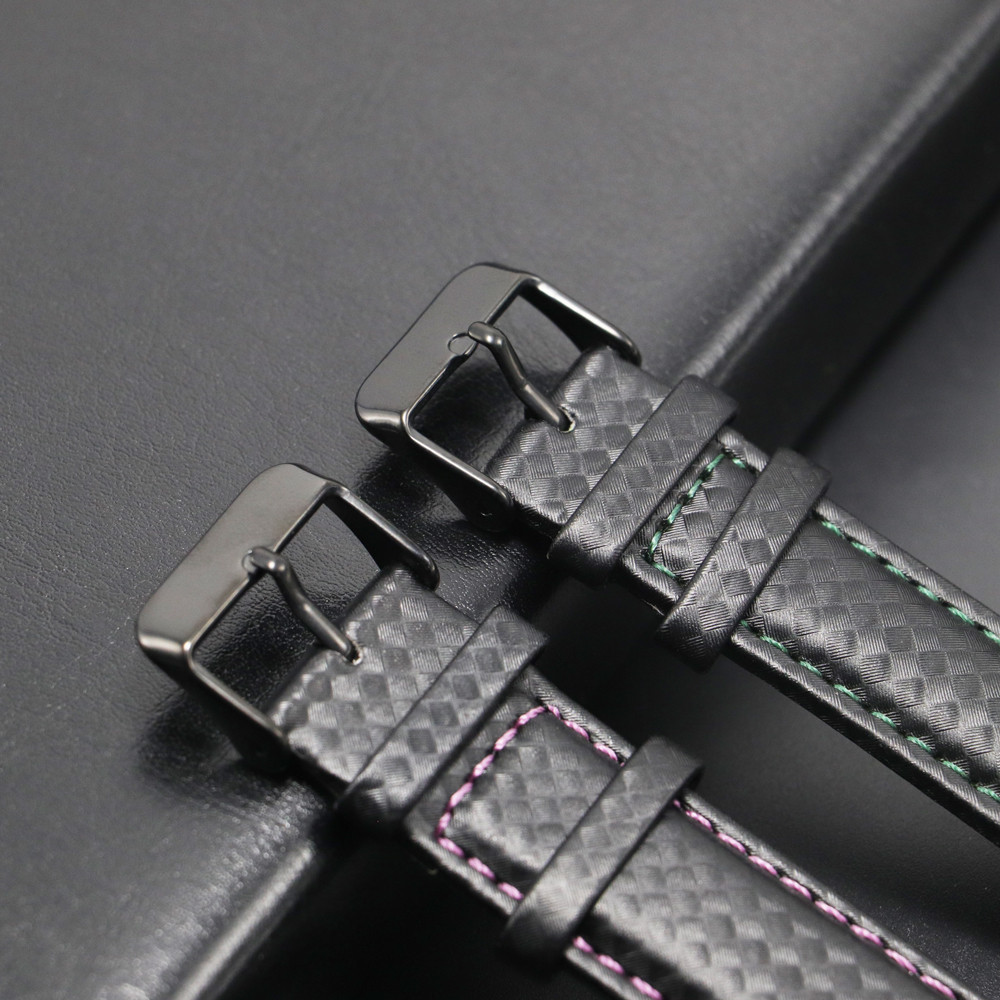 สายนาฬิกาข้อมือหนัง คาร์บอนไฟเบอร์ ปลดเร็ว 20 มม. 22 มม. สําหรับ Samsung Watch 3 41 45 มม. Galaxy Watch 42 มม. 46 มม. Active 2 40 มม. 44 มม. Amazfit GTR 42 มม.