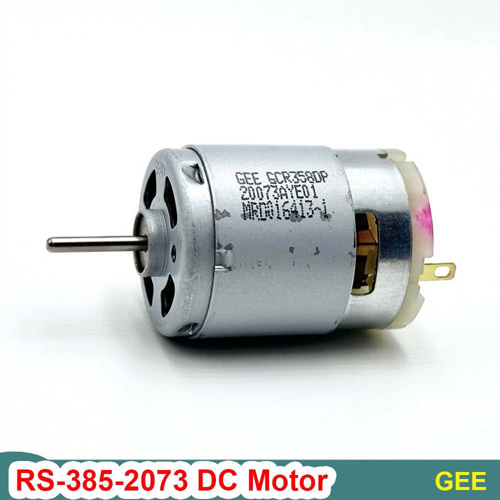 R RS-385 มอเตอร์ไดร์เป่าผมไฟฟ้า DC 6V 12V 24V 19000RPM ความเร็วสูง RS-385-2073/57