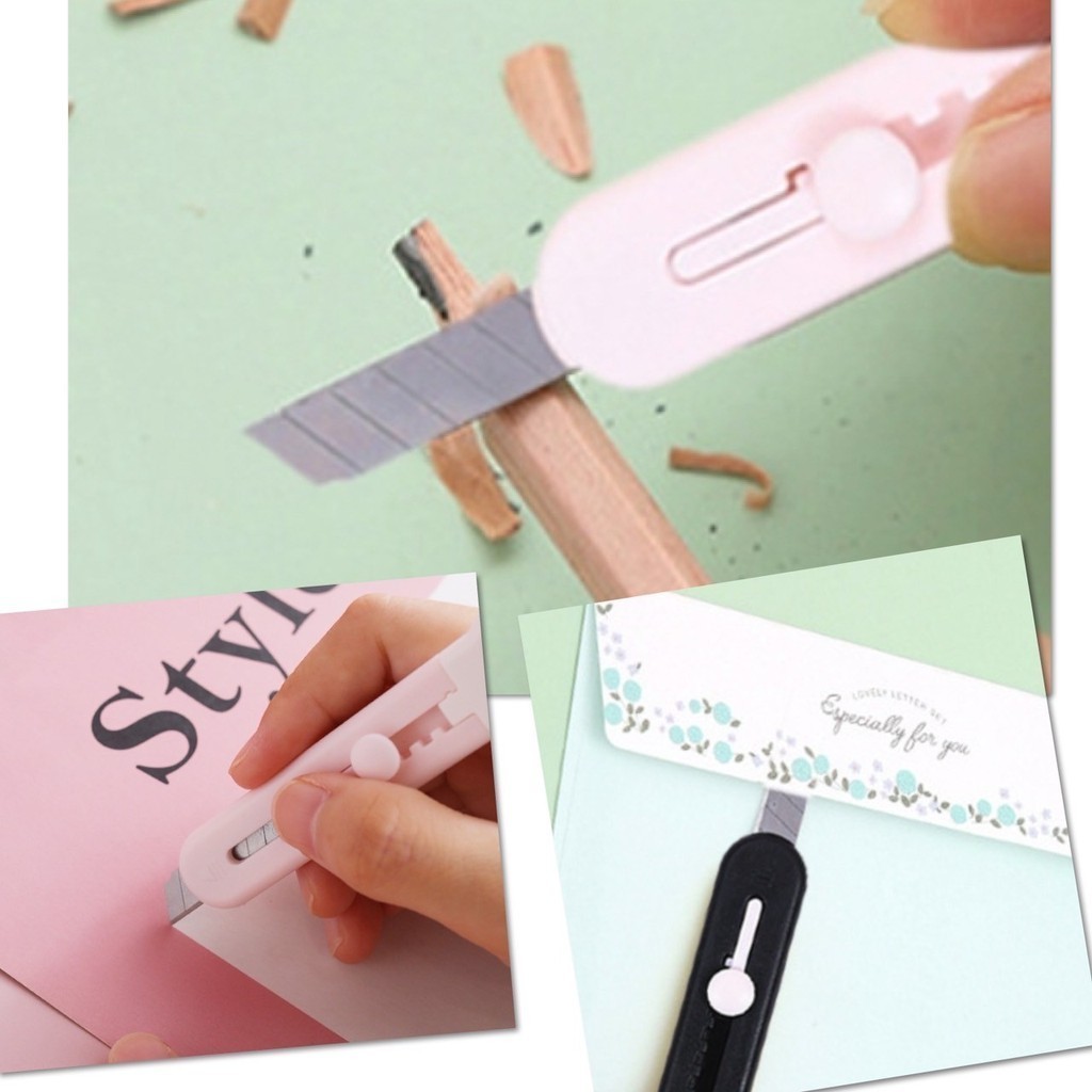 🌷 คัดเตอร์ มือแมว มีดคัดเตอร์ จิ๋ว มินิ ใบมีด คม ตัดกระดาษ พกพา อเนกประสงค์ วัดุพรีเมี่ยม 🌷 - รูปที่ 4