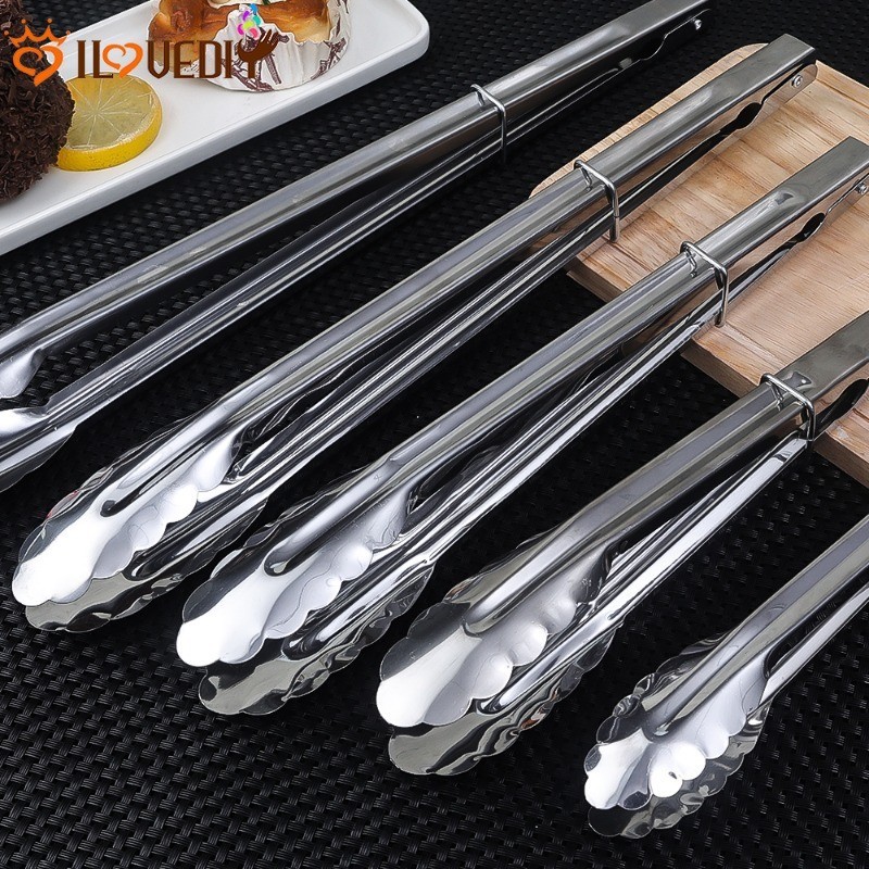 [ Featured ] ที่คีบอาหาร สเตนเลส กันลื่น กันลวก จับสบาย - เครื่องมือทําอาหารในครัว - ที่หนีบอบ - ที่คีบบาร์บีคิว