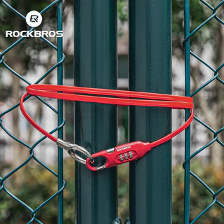 【TH Delivery】ROCKBROS สายเคเบิลล็อคหมวกกันน็อค กันขโมย แบบใส่รหัสผ่าน 150 ซม. แบบพกพา สําหรับรถจักรยานเสือภูเขา