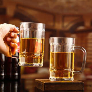 แก้วเบียร์ขนาดใหญ่ แก้วไวน์แก้วหนาพร้อมที่จับ แก้วเบียร์ 400…