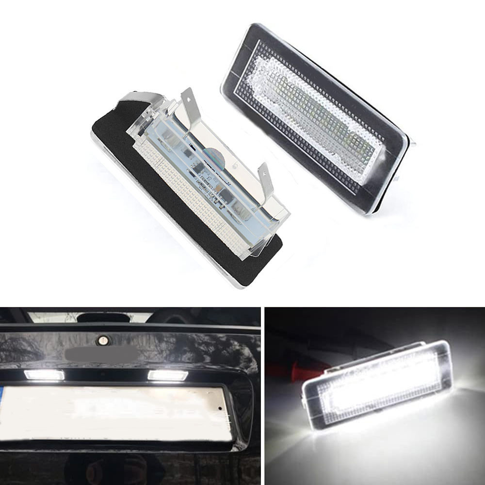 ไฟป้ายทะเบียน LED สีขาว 1 คู่สําหรับ Smart Fortwo Coupe W450 W451 W453