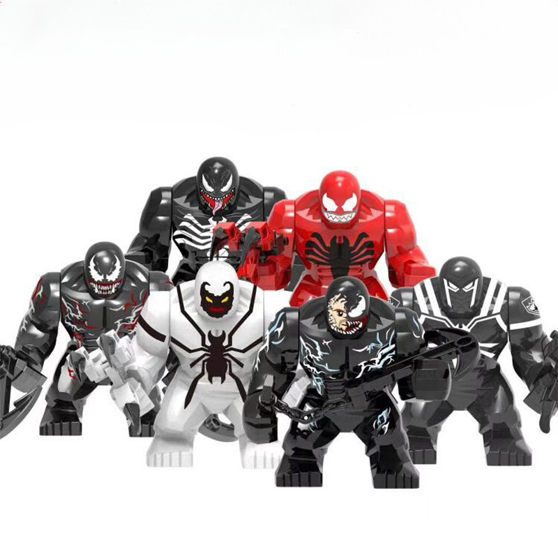 บล็อคตัวต่อ รูปซูเปอร์ฮีโร่ Venom Riot Carnage ขนาดใหญ่ 10 ซม. ของเล่นสําหรับเด็ก