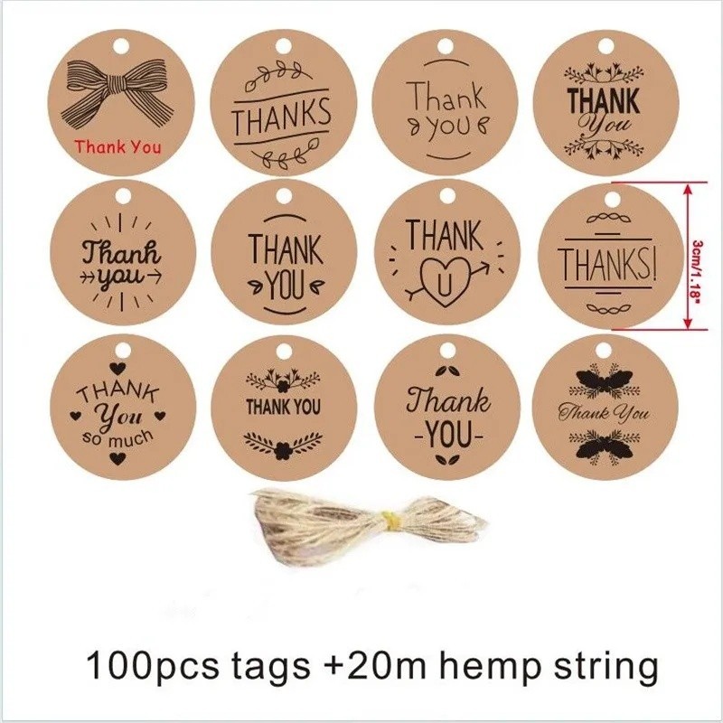 ป้ายแท็ก 20 เมตร หลายสไตล์ เครื่องประดับ DIY 100 ชิ้น