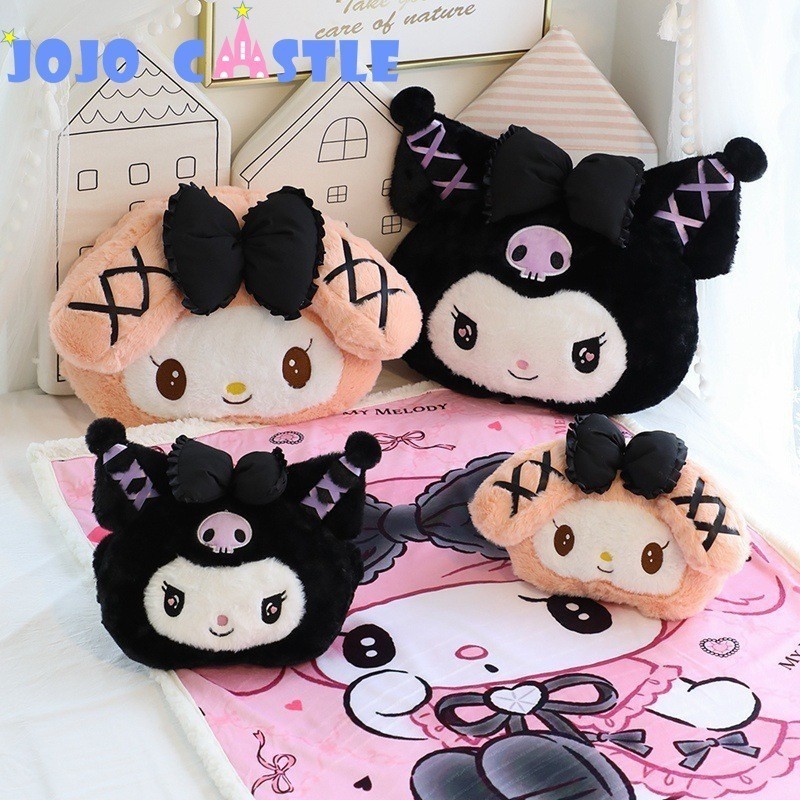 Jojo CASTLE น่ารัก Sanrio ตุ๊กตาของเล่นน่ารัก Kuromi My Melody Headrest ที่นั่งเข็มขัดสําหรับรถที่นั่งไหล่ Pads ป้องกันเบาะหลัง Kawaii ตกแต่งรถ