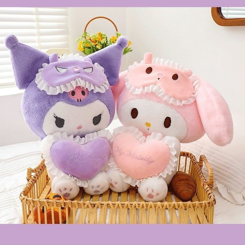 Love Heart Kuromi Doll, Melody Plush Toy, ตุ ๊ กตาเด ็ กน ่ ารัก ตุ ๊ กตาของขวัญวันเกิด, ของขวัญเด ็ กผู ้ หญิง [ การประกันคุณภาพ ]