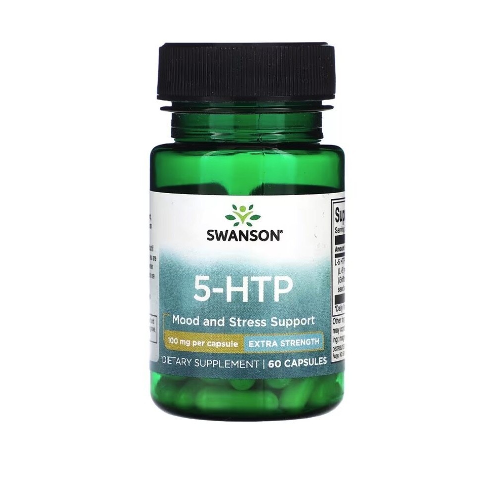 [ อะมิโน ทริปโตเฟน ] Swanson, 5-HTP ,Extra Strength (100 mg) x 60 แคปซูล (Capsules)