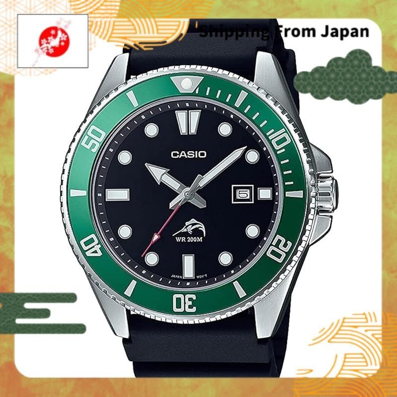 (From Japan)[CASIO] CASIO Watch Diver Watch MDV-106B-1A3V Green Bezel Men's Overseas Model [Parallel Import].