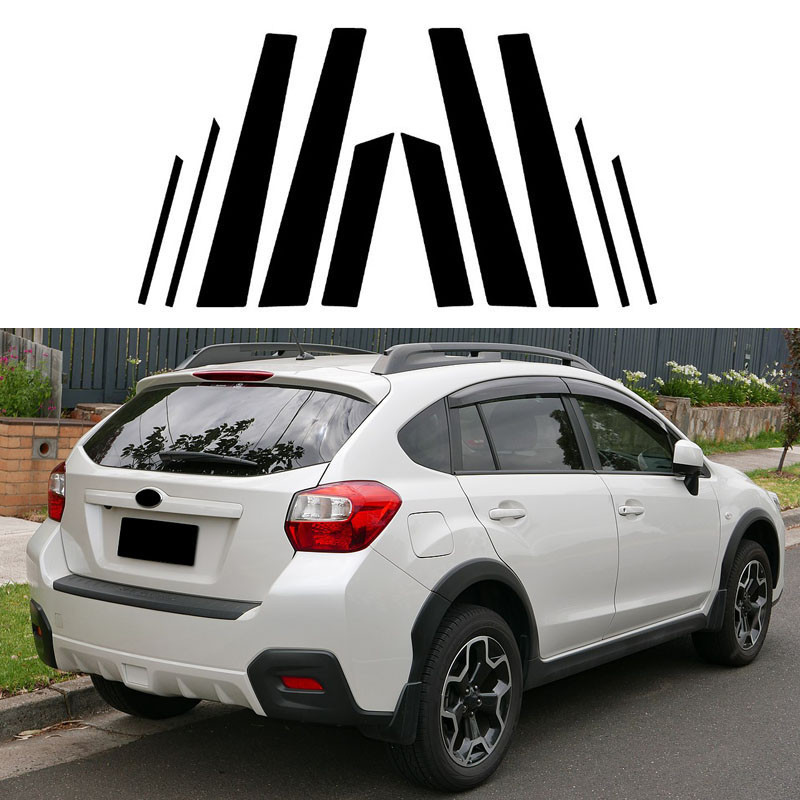 10 ชิ้นประตูศูนย์ BC เสาโพสต์สําหรับ Subaru XV 2013-2017 วัสดุโพลีคาร์บอเนตสติกเกอร์