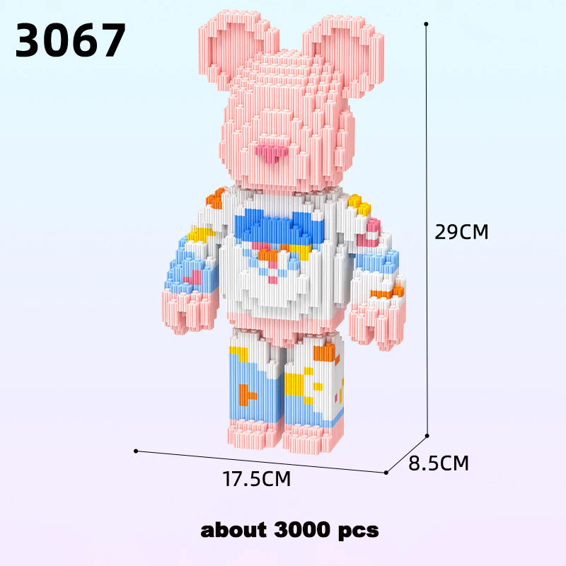 เลโก้บล็อกตัวต่อ หมีรุนแรง 3D สัตว์น่ารัก thumbnail 8