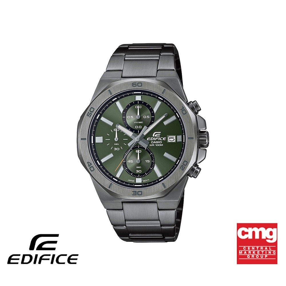 CASIO นาฬิกาข้อมือผู้ชาย EDIFICE รุ่น EFV-640DC-3AVUDF วัสดุสเตนเลสสตีล สีเขียว