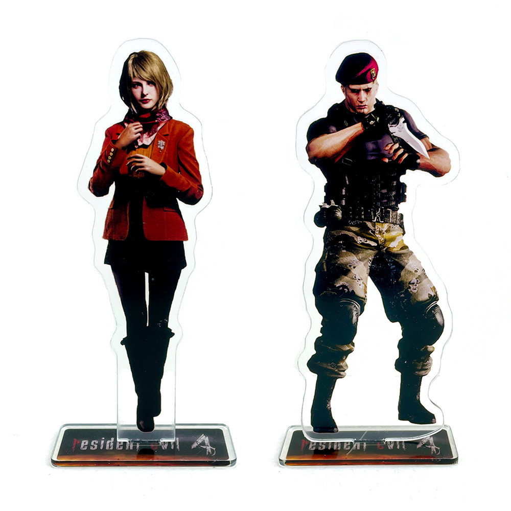 Resident Evil 4 Ashley Graham Jack Krauser ขาตั ้ งอะคริลิครูปผู ้ ถือเค ้ กท ็ อปเปอร ์