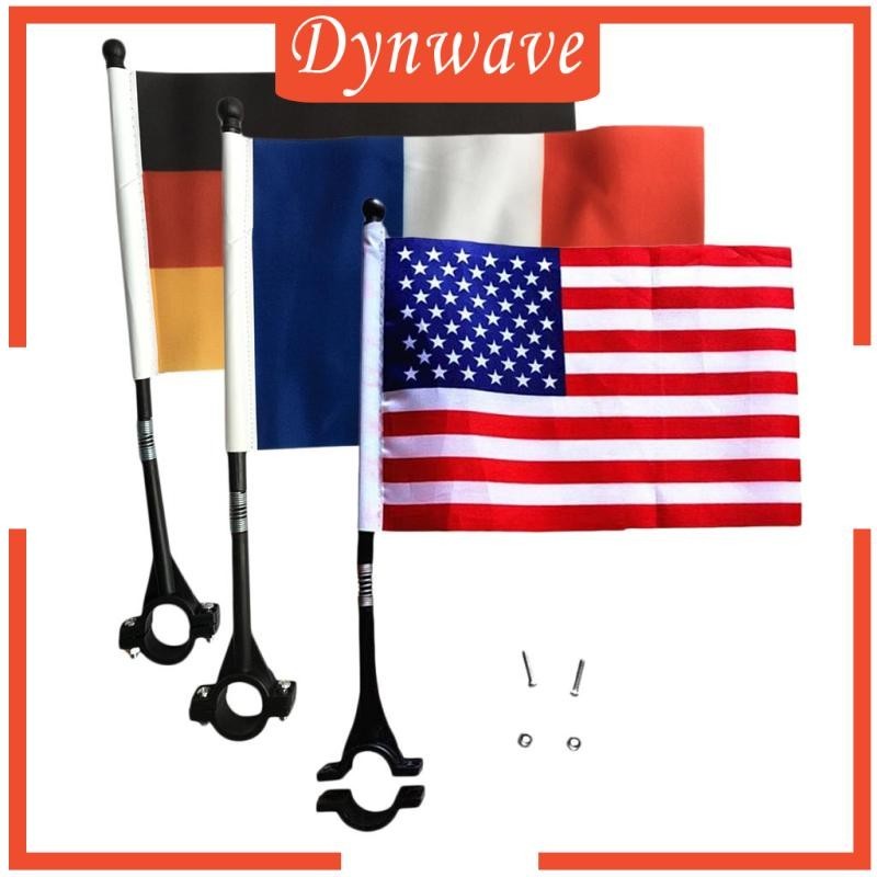 [Dynwave] 5.5x8 นิ้วธงแฮนด์ USA เยอรมันฝรั่งเศสจักรยานเด็กรถสามล้อแบนเนอร์ตกแต่ง