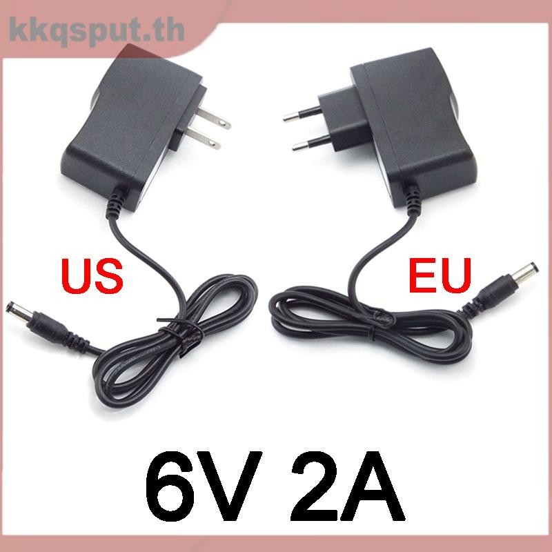 6v 2A 2000ma AC DC Power supply อะแดปเตอร์ปลั๊ก Converter ปลั๊กชาร์จสําหรับ LED Strip Light สวิทช์กล้องวงจรปิด 5.5x2.5 มม.US/EU 100 V-240 V THK2