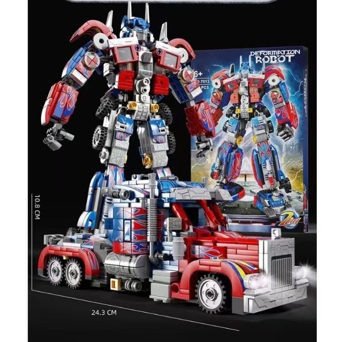 Optimus Prime Bumblebee รถหุ่นยนต์ Mechanical Building Blocks ใช้งานร่วมกับ Lego Transformers ประกอบ