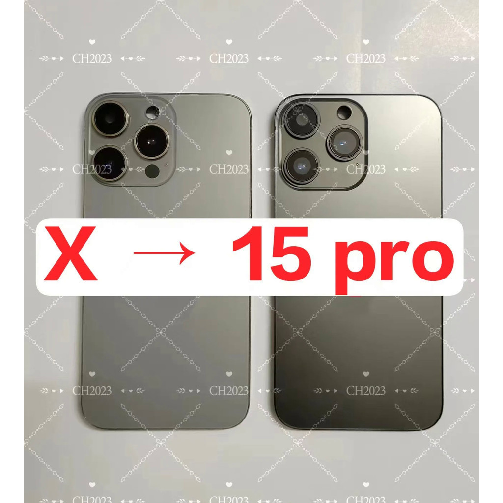 สําหรับ Iphone X ชอบ 15 Pro DIY กลับกรอบแชสซีกลาง Apple ฝาครอบกล ้ องขนาดใหญ ่ แบตเตอรี ่ ประตูอะไหล ่ ซ ่ อม