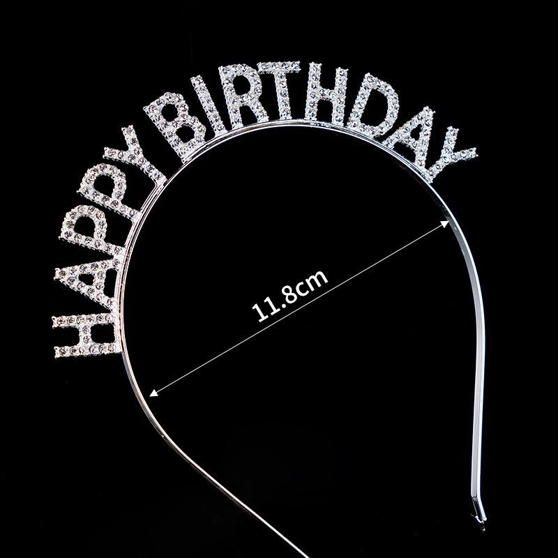 ที่คาดผมสุขสันต์วันเกิดเทพธิดางานเลี้ยงวันเกิดมงกุฎผมตกแต่งอุปกรณ์ถ่ายภาพเค้ก - รูปที่ 4