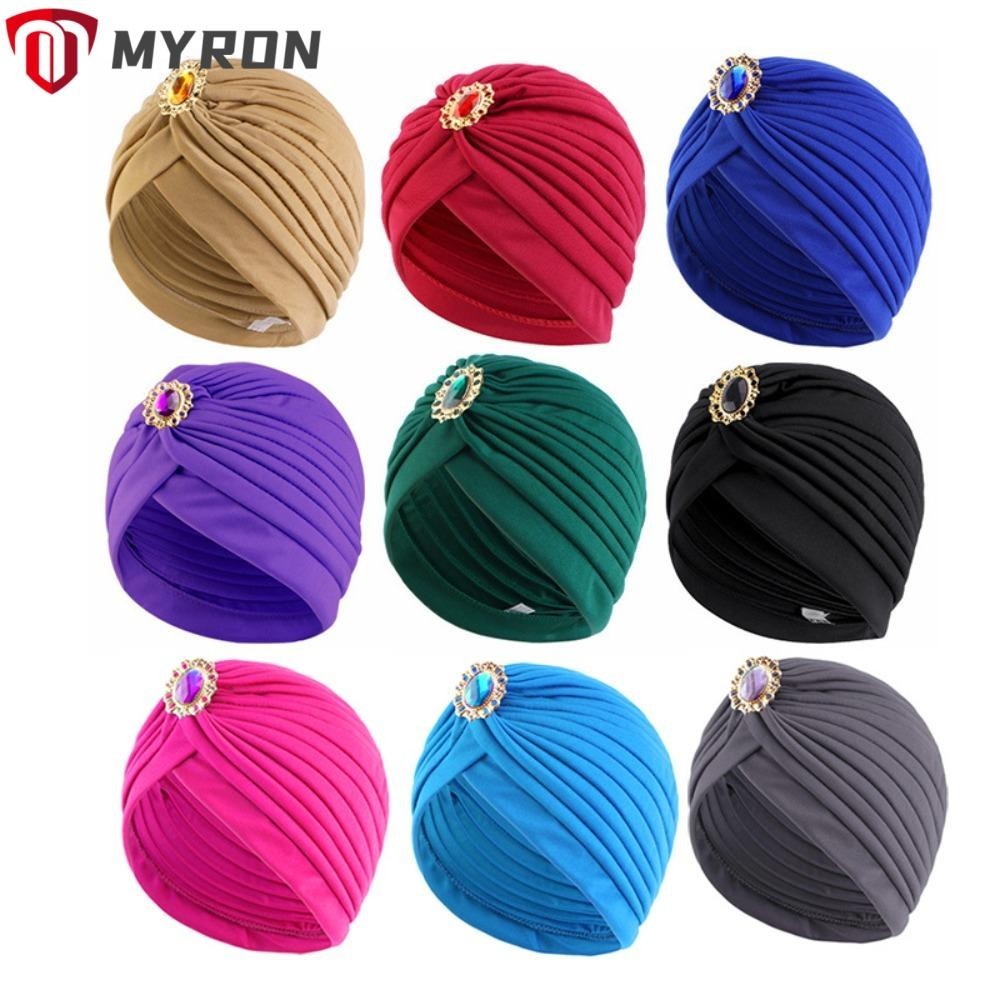 Myron อุปกรณ ์ เสริมอินเดียหมวก , Twist Turban Retro ชาติพันธุ ์ Turban หมวก , Headbands Headwear ผ ้ าโพกหัวหมวกผู ้ หญิง