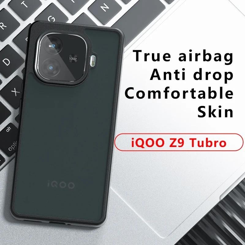 สําหรับ VIVO IQOO Z9 Turbo Plus กรณีหรูหรา Matte โปร่งใสปกหลังสําหรับ IQOO Z9 Turbo + Z9 5G IQOO 12 13 Pro อะคริลิคกันกระแทก