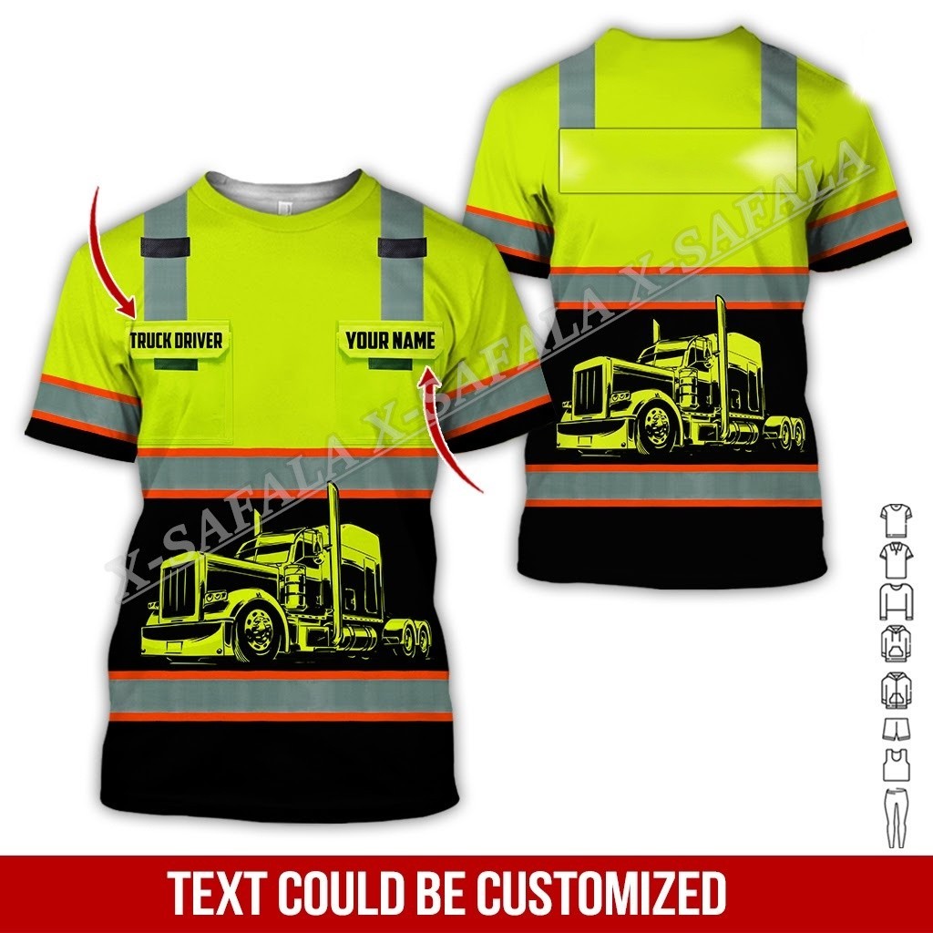 ชื่อที่กําหนดเอง Lineman เครื่องเชื่อม Trucker ช่างช่างไฟฟ้ารถบรรทุก 3D พิมพ์เสื้อยืดผู้ชาย Top Tee Non-Workwear คอสเพลย์ความปลอดภัยชุด