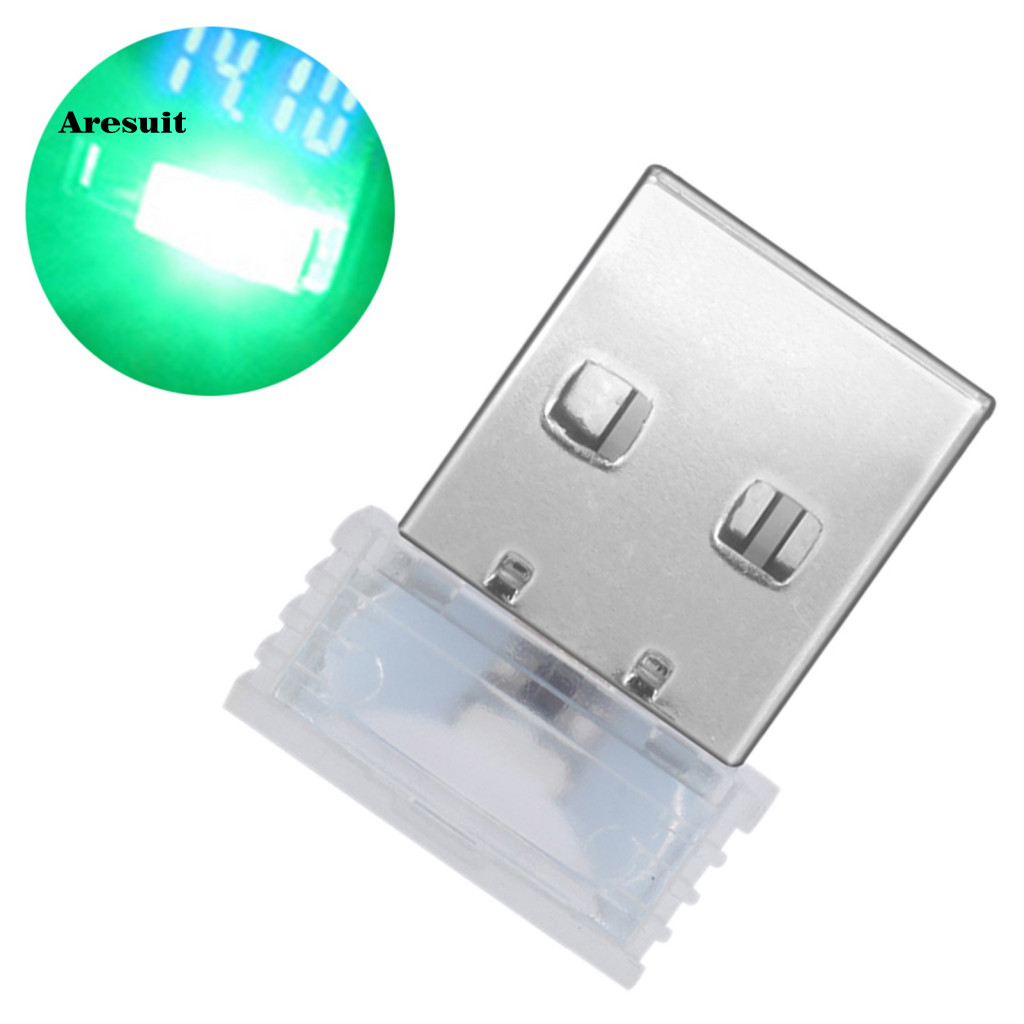 [Aresuit ] 34mw Mini USB LED Lighting Auto Car Interior Light ตกแต ่ ง Ambient Lamp