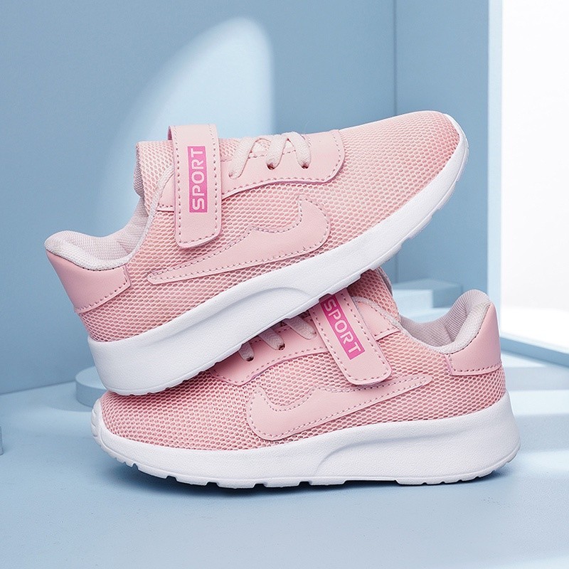 【hot sale】size28-39 Kids running shoes kasut sukan outdoor casual shoes fly-woven breathable shoes k