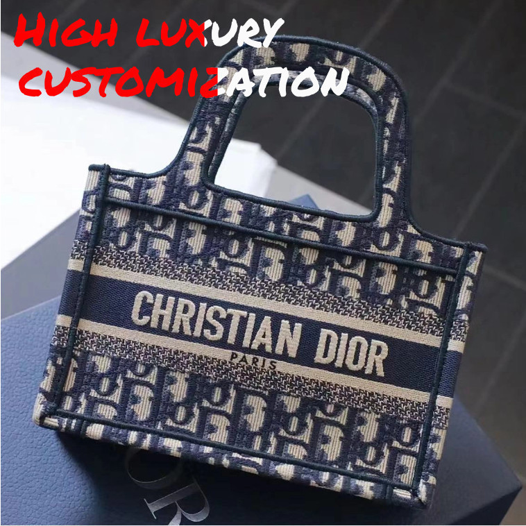 Dior Mini Book Handbag Series Shopping Bag Cloth 1IRE