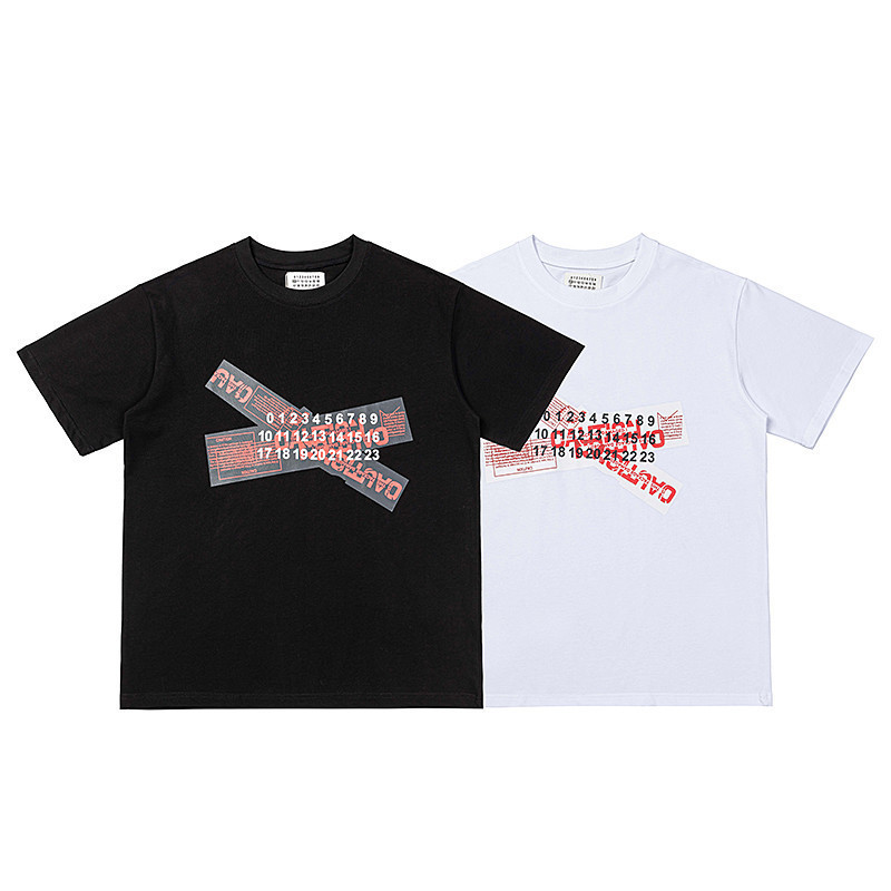 T-Shirtเสื้อยืดลําลอง แขนสั้น พิมพ์ลาย Margiela Paris Maison สําหรับผู้ชาย S-5XL