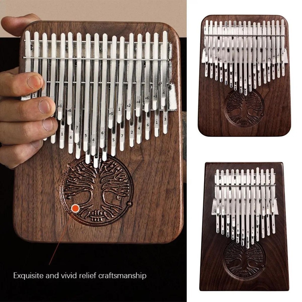 21/24/34/38 Key Profession Kalimba Black Walnut,TREE OF LIFE SERIE, Figure Keyboard Thumb Piano Hluru เครื ่ องดนตรี