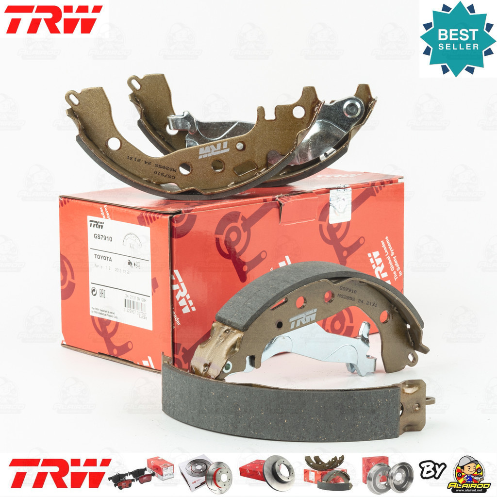 TRW ผ้าเบรคหลัง TOYOTA VIOS 1.5 NCP150, NSP151 1NZ,2NR ปี 2013-2021 มีขายันก้ามเบรค TRW  GS 7910