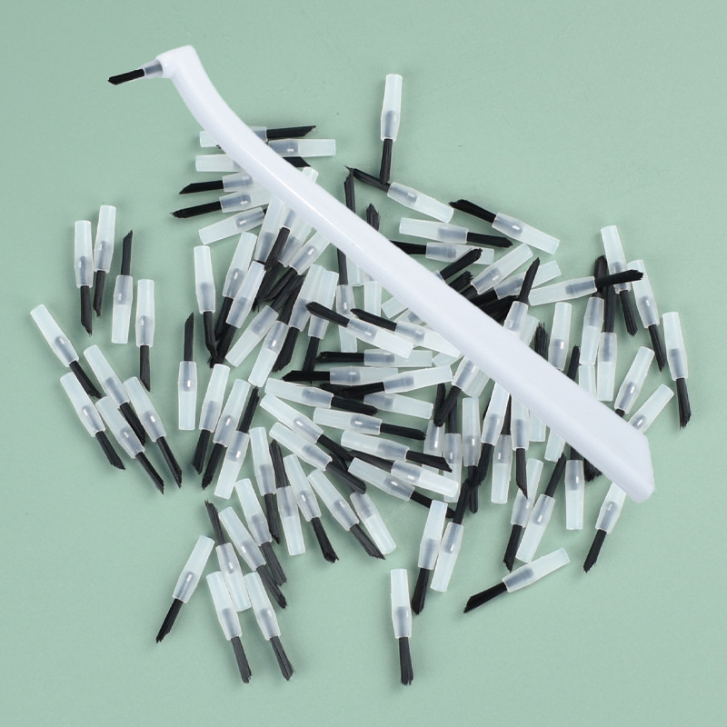 หัวแปรงไมโครเคล็ดลับ Bond Etch Applicator 1 ชิ้น พร้อมด้ามจับ 100 ชิ้น เครื่องมือทันตกรรม