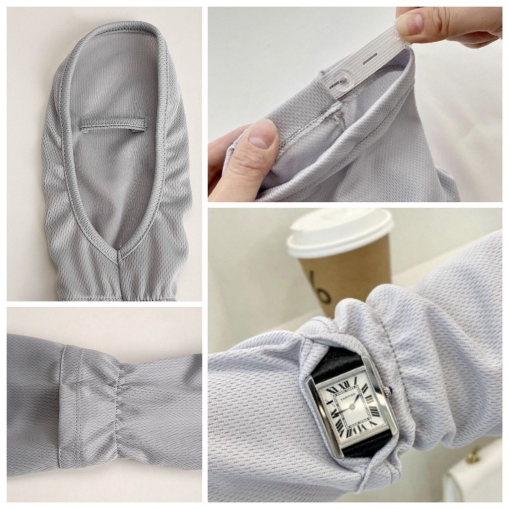 🌷 ปอกแขน ถุงมือ กันแดด UV ยืดได้เยอะ ผ้าลดอุณหภูมิ ใส่แล้วเย็น ระบายอากาศดี นุ่มสบาย สไตล์เกาหลี 🌷 - รูปที่ 3