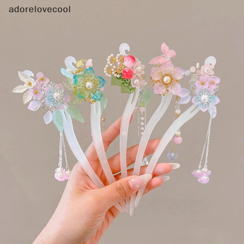 Adth คลาสสิกสไตล์จีนผม Stick สําหรับผู้หญิงผีเสื้อดอกไม้กระต่าย Handmade Hairpins Vintage เครื่องประดับอุปกรณ์เสริมผม Martijn