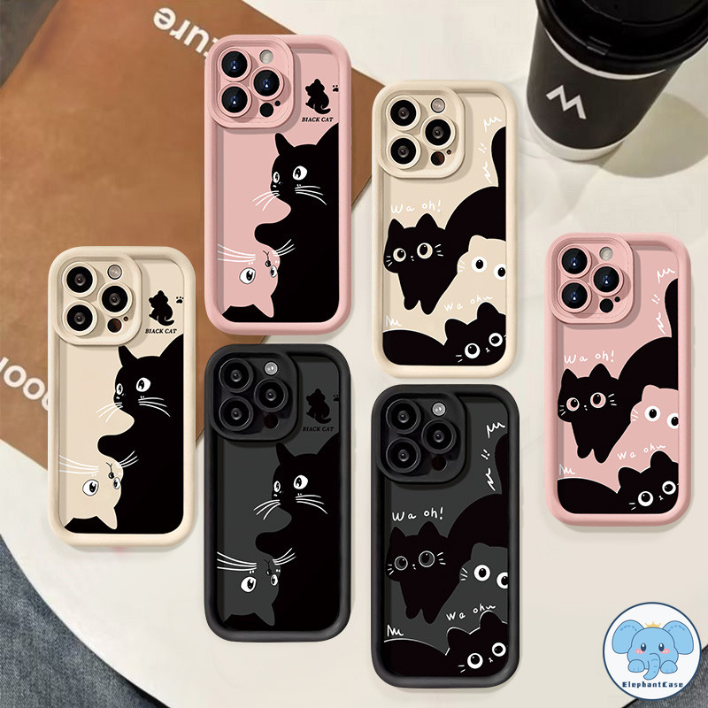 การ์ตูนแมวน้อย ลูกแมว Graffiti เคสแฟชั่น OPPO A58 A7 A12 A57 A78 A17 A77 A17K A5 A9 A38 A15 A18 A5s A16 A16K A53 A54 A3s