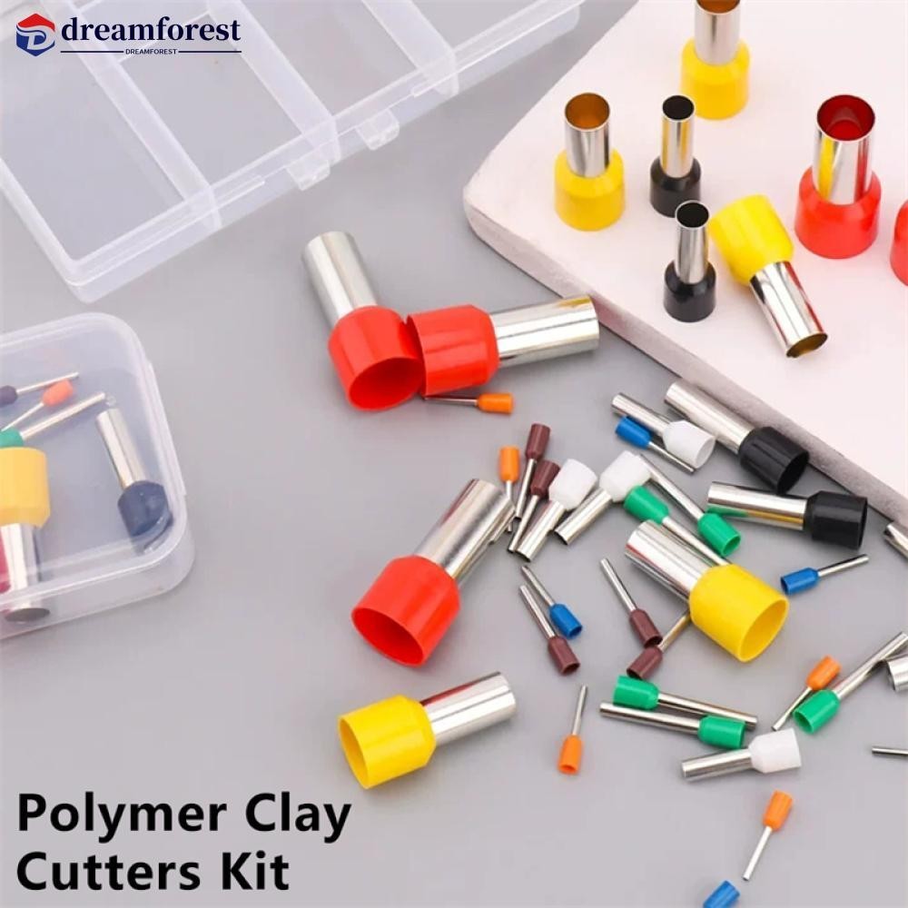 Dreamforest 8/40pcs Mini Clay Cutters ต่างหู Hollow รอบตัดเครื่องปั้นดินเผาเครื่องมือ Polymer Clay เครื่องมือ D8Q1
