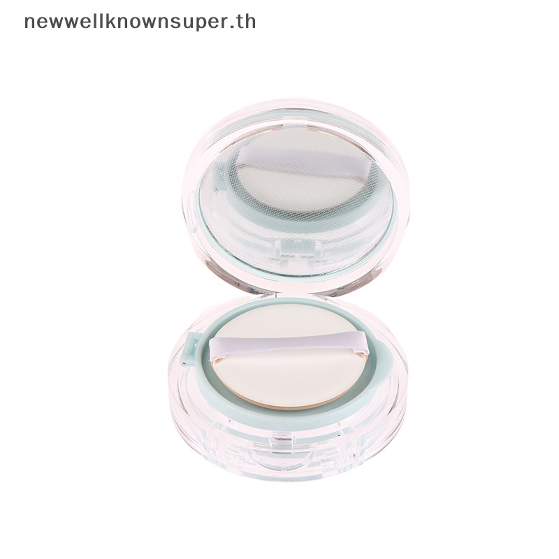 ใหม่reusable Empty Air Cushion Puffกล่องเครื่องสําอางแบบพกพาแต่งหน้าคอนเทนเนอร์แป้งฟองน้ํากระจกสําหรับบีบีครีม Foundation SUPER