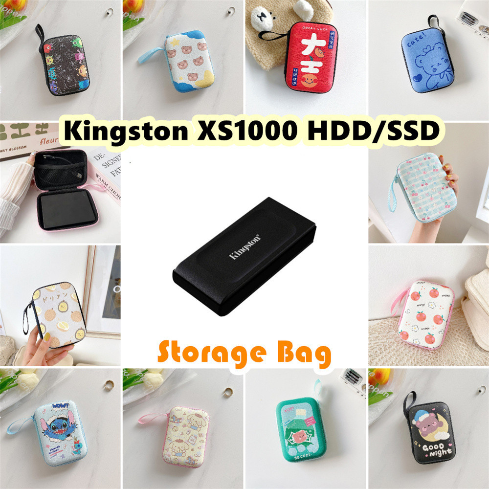【 ผลิตภัณฑ ์ ใหม ่ 】นําไปใช้กับ Kingston XS1000 HDD/SSD Storage Bag ขนาด 9.5x13.5 ซม การ์ตูน กันน้ํา