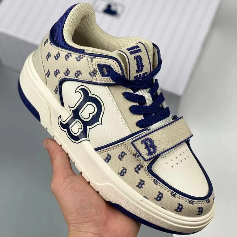 คุณภาพสูง Chunky รองเท้า MLB ผู้ชายและผู้หญิง, NY Black Shoes, NY Blue Shoes, NY White Shoes, B Blue