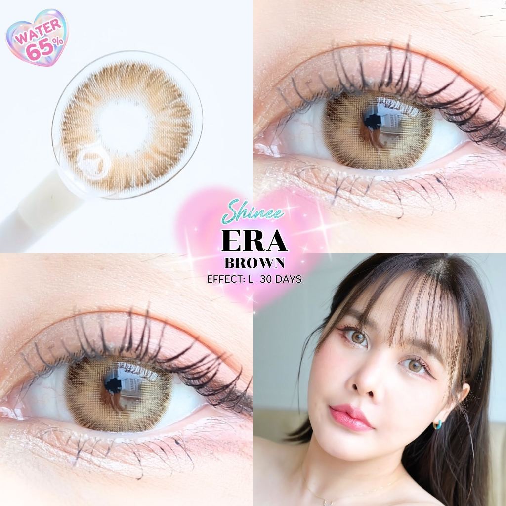 🔥 คอนแทคเลนส์ ขนาดบิ๊กอาย - สี : Brown/Gray 💕Era (Shinee)