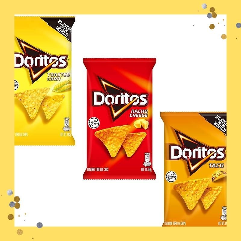 Doritos 3-flavor assortment, total of 3 bags (from Taiwan)
