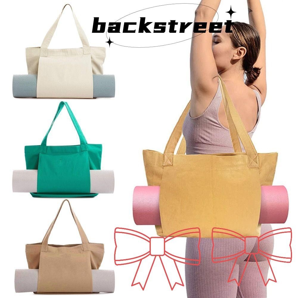 Backstreet Yoga Pilates Mat Bag Travel Multifunction Large Capacity Canvas Tote